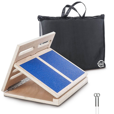 Slant board calf stretcher with carry case