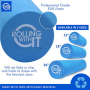  foam roller sizes, 13 inch, 18 inch, 36 inch