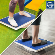 wooden balance board, wooden rocker board foot with socks